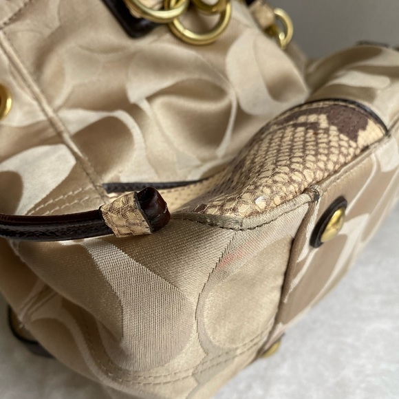 Coach Colette Sateen Carryall Pale/khaki/natural Bag - Picture 7 of 16